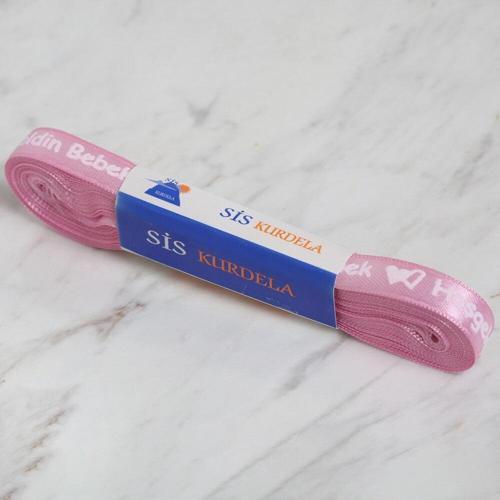  Crafts 1cm 10 mt Pembe Saten Hoşgeldin Bebek