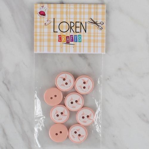  Crafts somon 8 li balık düğme - 569