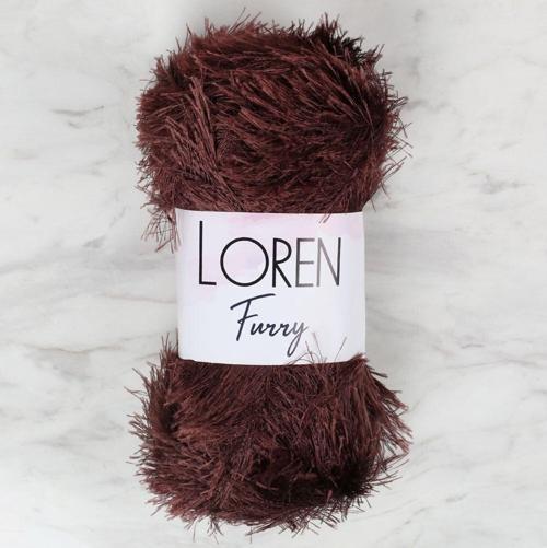 Furry Kahverengi El Örgü İpi - RF093 - 34064