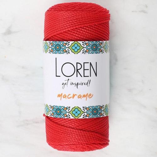  Macrame Kırmızı El Örgü İpi - RM 0100 - 34334