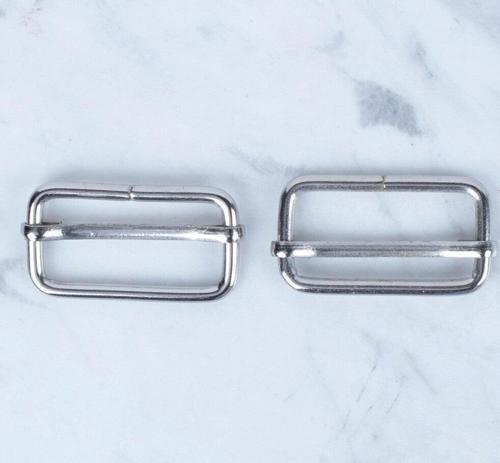  Gümüş Metal Toka Sürgülü 2 li Paket
