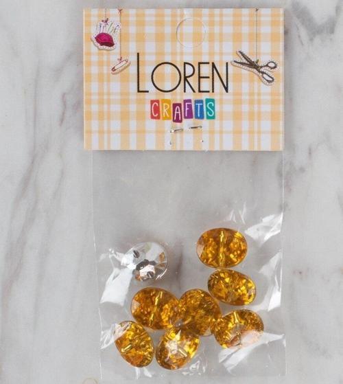  Crafts hardal sarısı 8 li düğme - 242