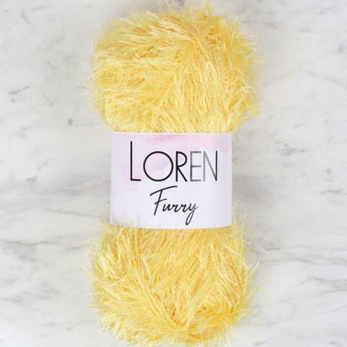  Furry Sarı El Örgü İpi - RF048 - 34059