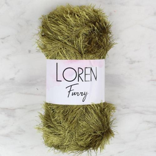  Furry Yeşil El Örgü İpi - RF044 - 34058