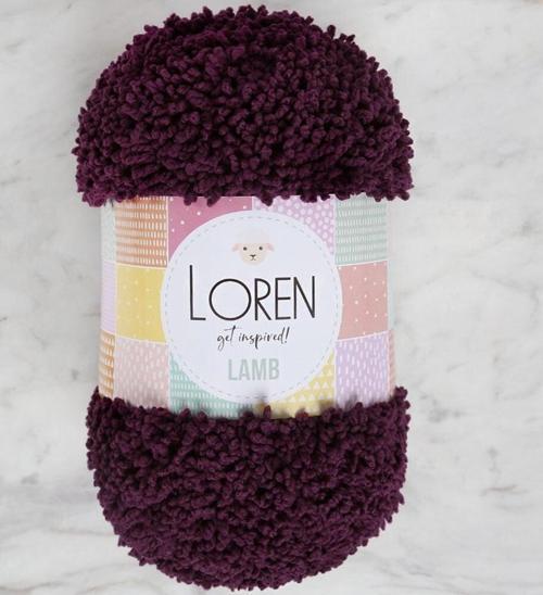  Lamb Patlıcan Moru El Örgü İpi - R015
