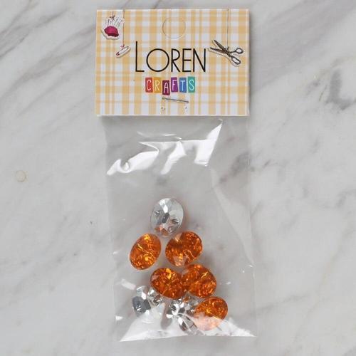  Crafts turuncu 8 li düğme - 241