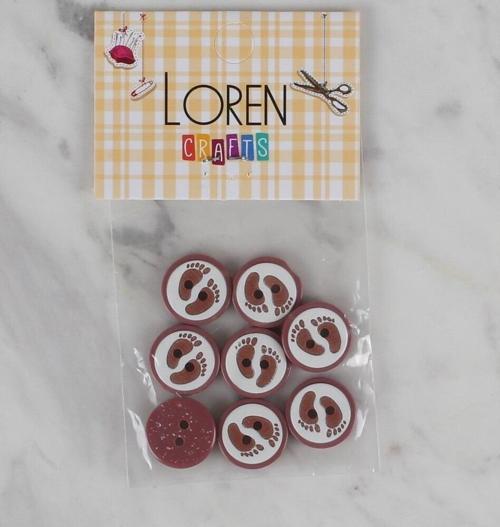  Crafts vişne çürüğü 8 li ayak izi düğme - 43