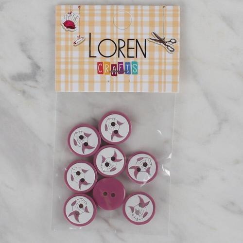  Crafts vişne çürüğü 8 li balık düğme - 572