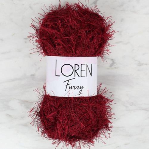  Furry Bordo El Örgü İpi - RF026 - 34054
