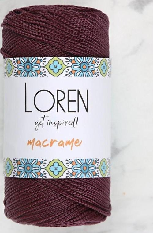  Macrame Koyu Bordo El Örgü İpi - RM115