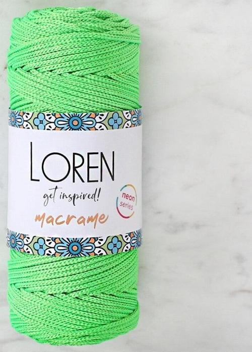 Macrame Neon Yeşil El Örgü İpi - L115
