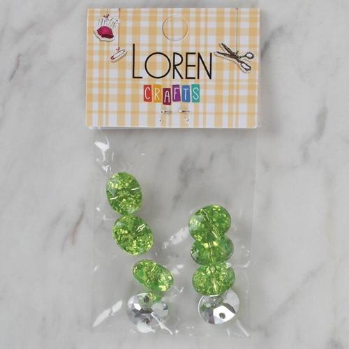 Crafts yeşil 8 li düğme - 247