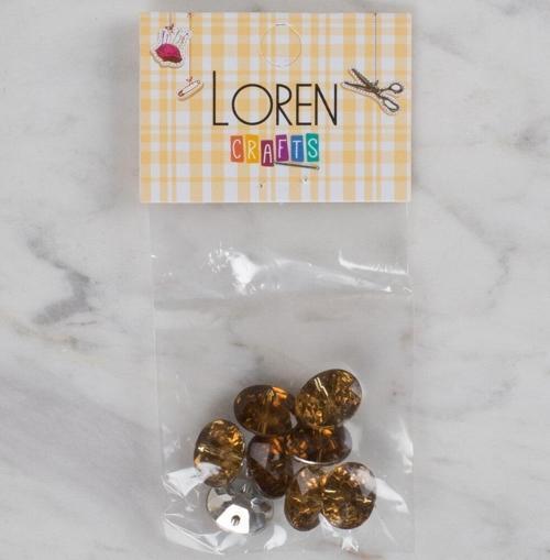 Crafts kahverengi 8 li düğme - 243