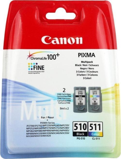 Pg-510Bk + Cl-511 Kartuş (2'Li Paket) (Mp240-250-490-492-495-499)
