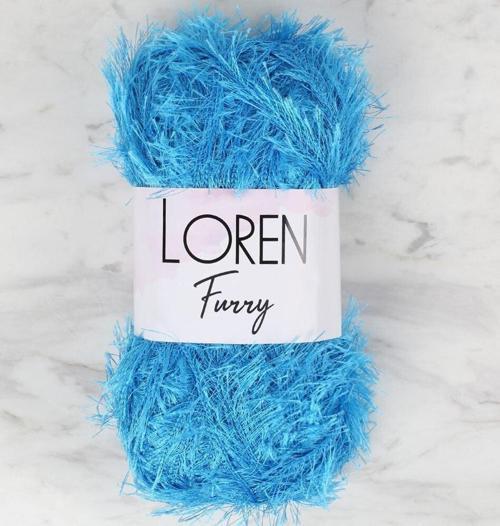  Furry Mavi El Örgü İpi - RF003 - 34042