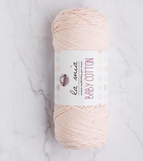 La Mia Baby Cotton Toz Pembe El Örgü İpi - L029 - 33651
