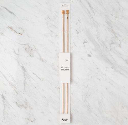 La Mia Whitewood 2.5 mm 36 cm Ahşap Örgü Şişi