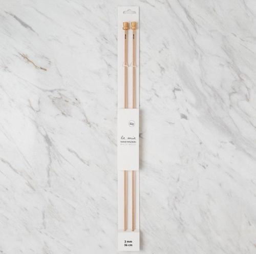 La Mia Whitewood 3 mm 36 cm Ahşap Örgü Şişi