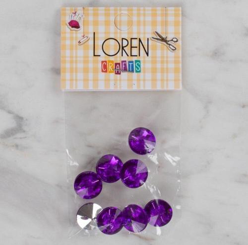  Crafts mor 8 li düğme - 200
