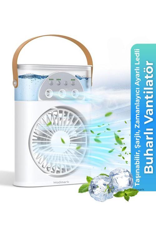 Smart Taşınabilir Işıklı Spreyli Vantilatör Buzlu Buharlı Vantilatör Mini Fan Nemlendirici Vantilatr