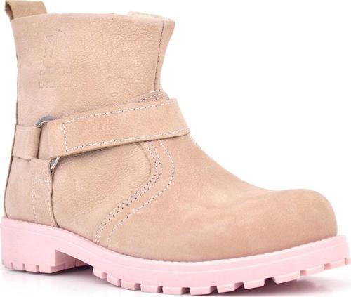 Chiron Hakiki Deri Pembe Fermuarlı Kız Bebek Bot