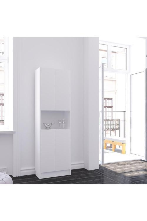 Çok Amaçlı 4 Kapaklı Mutfak Banyo Dolabı Cad56 Beyaz