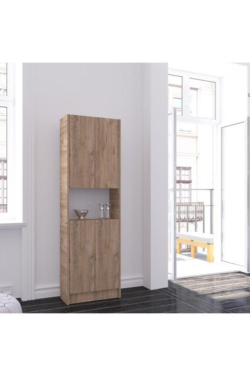 Çok Amaçlı 4 Kapaklı Mutfak Banyo Dolabı Cad56 Çam
