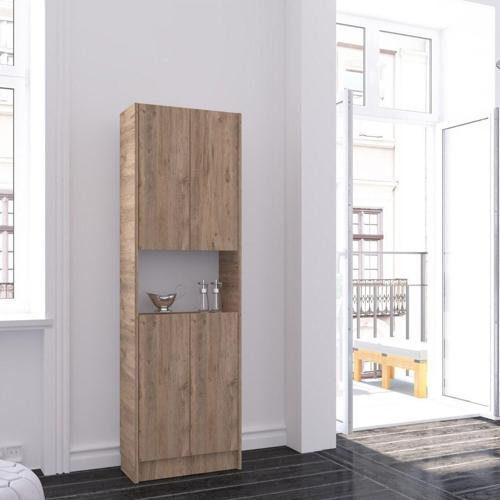 Çok Amaçlı 4 Kapaklı Mutfak Banyo Dolabı Cad56 Çam