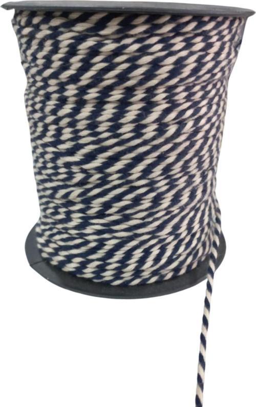 Bileklik ipi, Hediye Paketleme ipi, Şans, Bereket, Aşk, Şifa, Güç 10 mm Pamuk  10 metre Lacivert