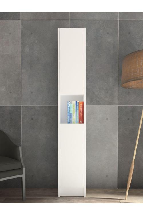 Flat30 Kitaplık 2 Kapaklı Kütüphane Çok Amaçlı Dolap Beyaz