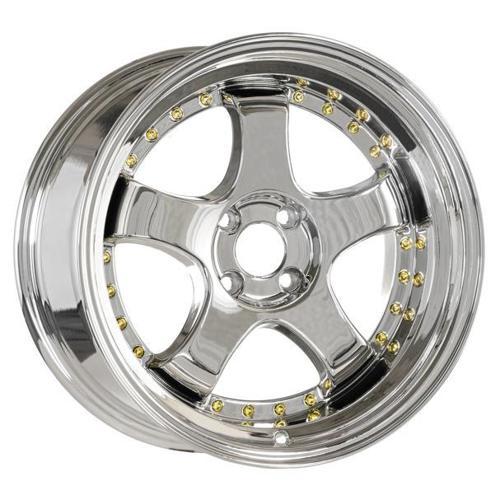 -L002-23 7.0x15" -5x100 ET35 73.1 VC+Gold Rivet Jant (4 Adet)
