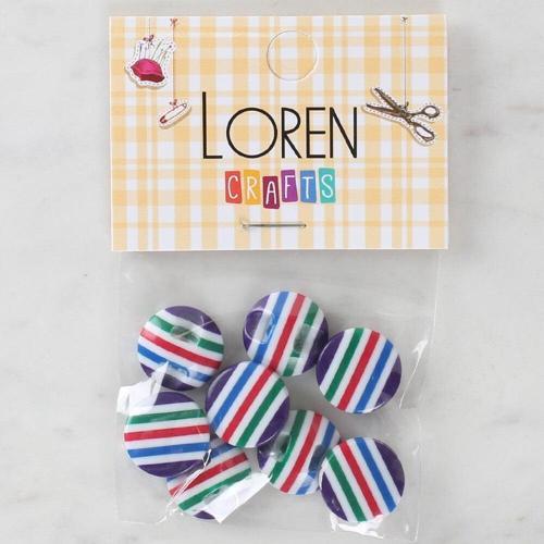  Crafts 8'li Desenli Düğme - 1084