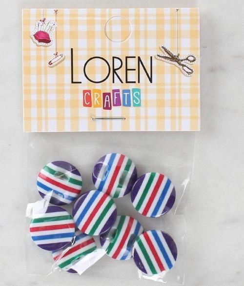 Crafts 8'li Desenli Düğme - 1084