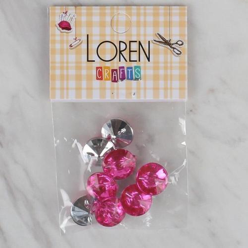  Crafts pembe 8 li düğme - 203