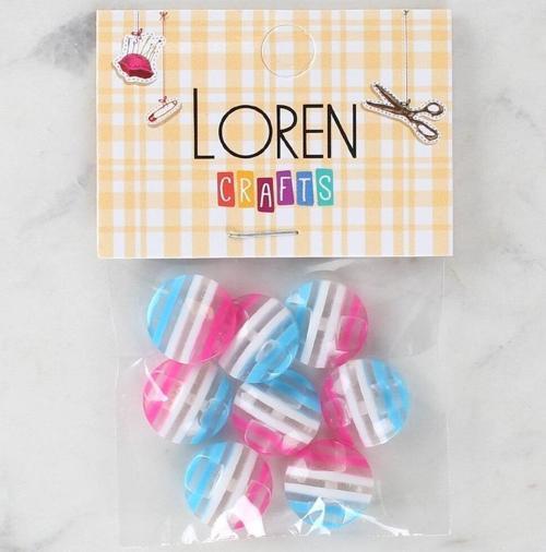  Crafts 8'li Desenli Düğme - 1093