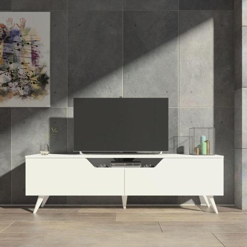Luzon Tv Sehpası Tv Ünitesi Beyaz
