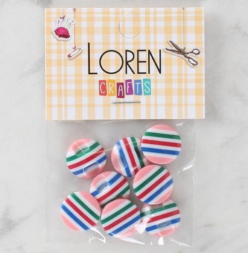  Crafts 8'li Desenli Düğme - 1103