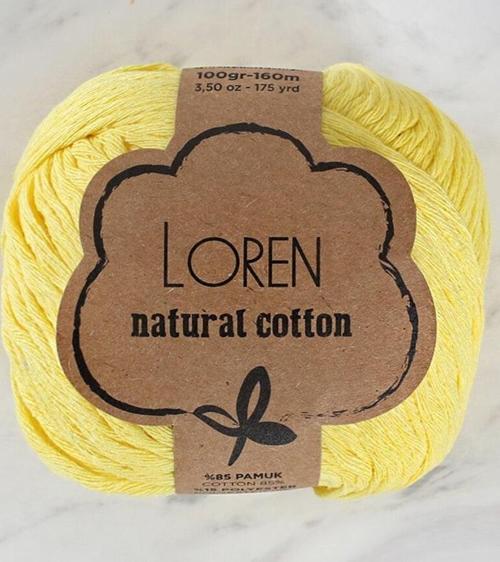  Natural Cotton Pastel Sarı El Örgü İpi - R086 - 33915