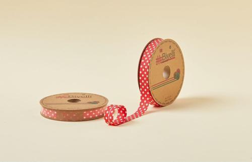 Biye Büyük Puanlı Katlı A17 Kırmızı 2 cm 25 Metre %65 Koton %35 Polyester