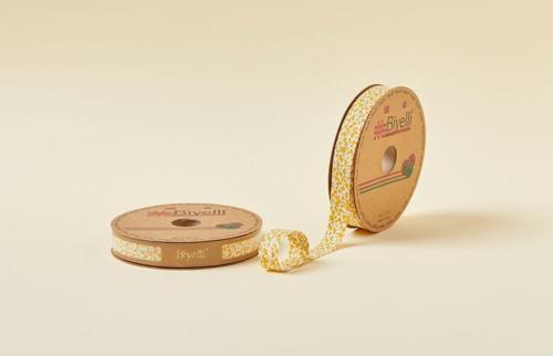 Biye Çiçekli Katlı A03 Sarı 2 cm 25 Metre %65 Koton %35 Polyester