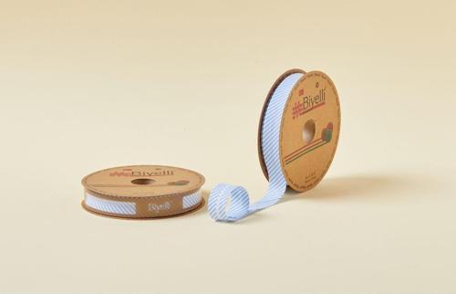 Biye Çizgili Katlı C01 Mavi 2 cm 25 Metre %65 Koton %35 Polyester