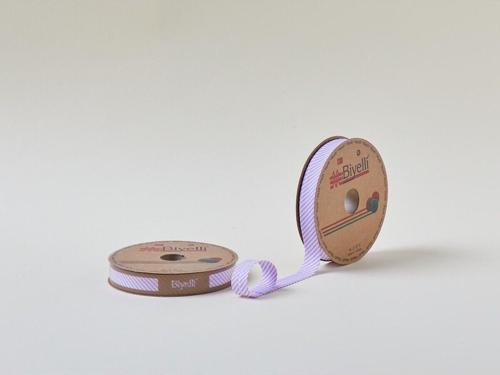 Biye Çizgili Katlı C07 Lila 2 cm 25 Metre %65 Koton %35 Polyester