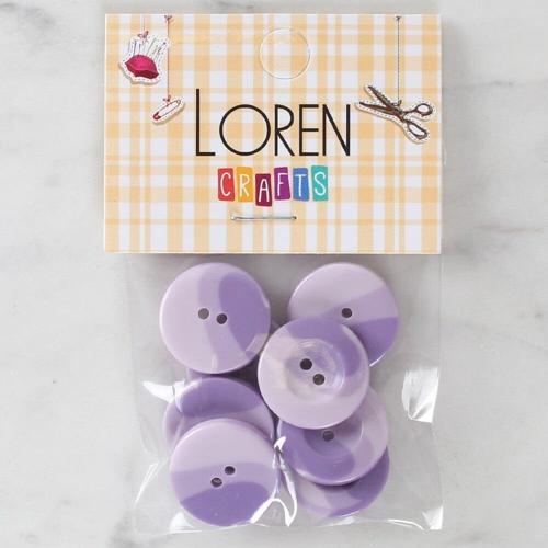  Crafts 8'li Düğme Mor - 1136