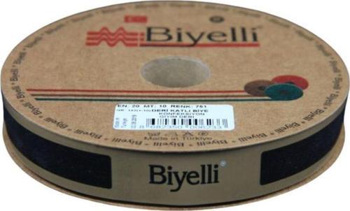 Biye Deri Katlı 751 Siyah 2 cm 25 Metre %100 Polyester