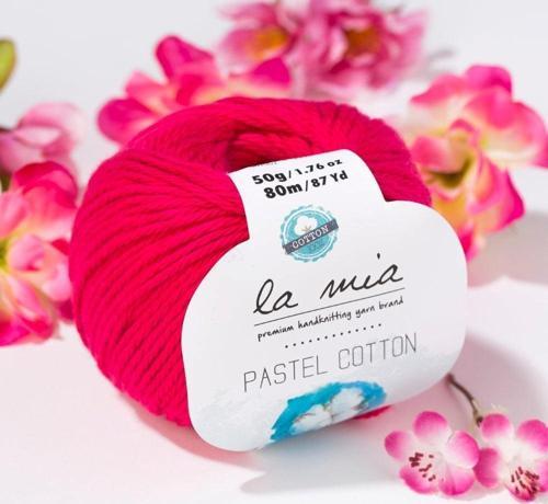 La Mia Pastel Cotton Fuşya El Örgü İpi - L058 - 33613