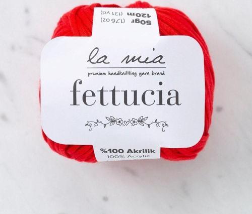 La Mia Fettucia Kırmızı El Örgü İpi - L092 - 33882