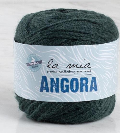 La Mia Angora 50gr. Koyu Yeşil El Örgü İpi - L131 - 34215