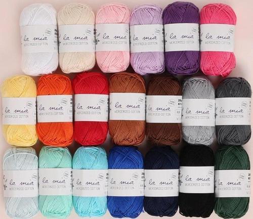 La Mia Mini Mercerized Cotton 20li Paket Renkli El Örgü İpi - 33825