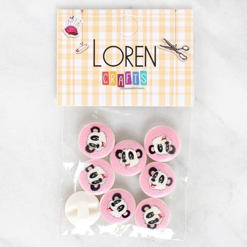  Crafts 8'li Panda Düğme - 1030