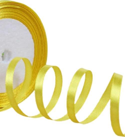 Saten Kurdele 2 cm 10 Metre Sarı